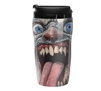 Funny Krampus Coffee Cup Travel Mug with Leakproof Lid Double Wall Tumbler Water Bottle 250ml