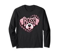 Funny La Jefa BOSS Puppy Lover Owner Dog Mom Pawsome Canine Long Sleeve T-Shirt