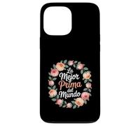 Funny La Mejor Prima Del Mundo Botanical Saying Case for iPhone 13 Pro Max