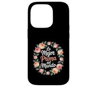 Funny La Mejor Prima Del Mundo Botanical Saying Case for iPhone 14 Pro