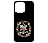 Funny La Mejor Prima Del Mundo Botanical Saying Case for iPhone 15 Pro Max