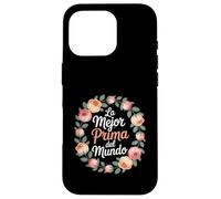 Funny La Mejor Prima Del Mundo Botanical Saying Case for iPhone 16 Pro