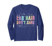 Funny Lab Hair Don't Care Squad Crew Teacher Think Nerd Long Sleeve T-Shirt