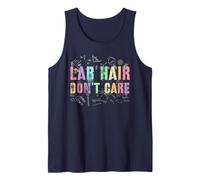 Funny Lab Hair Don't Care Squad Crew Teacher Think Nerd Tank Top