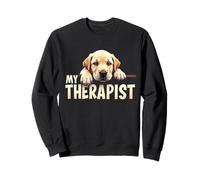 Funny Lab Puppy My Therapist Labrador Dog Sweatshirt