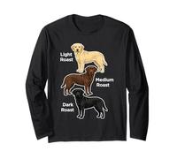 Funny Labrador Coffee Roasts Art Deco Black Yellow Lab Tee Long Sleeve T-Shirt