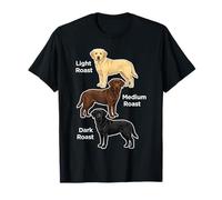 Funny Labrador Coffee Roasts Art Deco Black Yellow Lab Tee T-Shirt