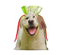 Funny Labrador Puppy Dog Christmas Drawstring Sack Gift Bag, Lightweight And Cute In Design