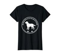Funny Labrador Retriever Black Lab Fetch Dog Pet Lover Value Graphic T-Shirt, Women, Black, M