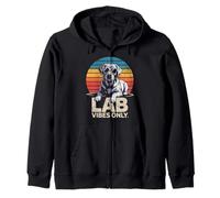 Funny Labrador Retriever Lab Vibes Only Dog Pets Gifts Zip Hoodie