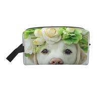 Funny Labrador Retriever PuppyLarge Capacity Cosmetic Organizer，Travel Makeup Bag for Women