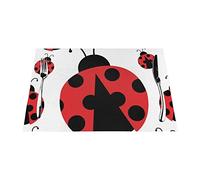 Funny Ladybug Placemats Set Of 1 Pcs, Heat Resistant Non-Slip Place Mats For Dining Table, Washable Durable Pvc Vinyl Woven Table Mats