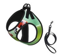 Funny Ladybug Print Pet Leash Vest Reflective Adjustable Soft Mesh Vest Breathable For Daily Walks