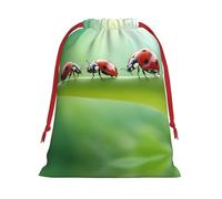 Funny Ladybug Print Reusable Drawstring Gift Bags For Candy Bag Birthday, Wedding Or Daily