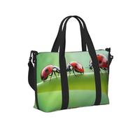 Funny Ladybug Print Travel Hand Bag Foldable Weekend Getaways Gym Sports Trip Daily Use Camping Tote