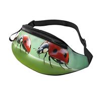 Funny Ladybug Print Unisex Pack Waist Bag Adjustable Lightweight Travel Accessory Purse Outdoor Gear