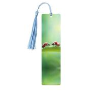 Funny Ladybug Print Wooden Bookmarks Beautiful Notebook Accessories for Men Women Book Lovers
