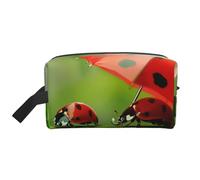 Funny Ladybug Printed Makeup Bag Travel Portable Cosmetic Bag Large Capacity Makeup Case Toiletry Handbag Organiser for Women