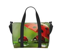 Funny Ladybug Printed Travel Bag Duffle Bag for Men Women, Large Water Resistant Gym Bag Weekend Holdall Bag with Shoulder Strap