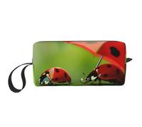 Funny Ladybug Printed Travel Makeup Bag Portable Cosmetic Bag Makeup Case Toiletry Handbag Organiser for Women