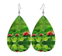Funny Ladybug Trendy Leather Teardrop Earring Lightweight Bohemian Earrings Set Jewelry Gift For Women Girl