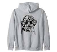 Funny Lagotto Romagnolo Dogs with Sunglasses Cool Dog Zip Hoodie