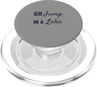 Funny Lake Life Bold Script Navy Font Design PopSockets PopGrip for MagSafe