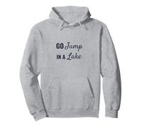 Funny Lake Life Bold Script Navy Font Design Pullover Hoodie