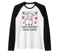 Funny Lamb Lovers Gift Just A Girl Who Loves Lambs Raglan Baseball Tee