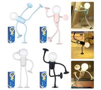 Funny Lamp, 4 Pieces Sportsman Night Light, DIY Shape Fun Lamp, Funny Night Lamp, Beamlight Changeable Shape and Funny Athlete Night Light, Cartoon Humanoid Lamp for Bedroom Living Room