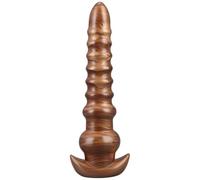 Funny Large Butt Plug with Narrow Flared Base Sex Toys Long Anal Dildo for Women Men Huge Dilator Balls Big Beads Erotic Sexy Plugs for Adul Brown L