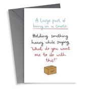 Funny large part of being in a couple card written by Very British Problems, illustrated by Abbie Imagine