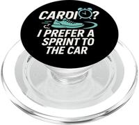 Funny Late Anti Fitness Cardio Humor Procrastination Joke PopSockets PopGrip for MagSafe