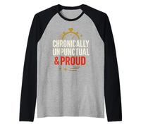 Funny Late Anti Fitness Cardio Humor Procrastination Joke Raglan Baseball Tee