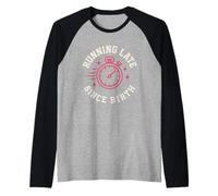 Funny Late Anti Fitness Cardio Humor Procrastination Joke Raglan Baseball Tee