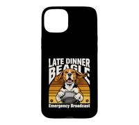 Funny Late Dinner Beagle Emergency Broadcast Case for iPhone 15 Plus