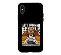 Funny Late Dinner Beagle Emergency Broadcast Case for iPhone X/XS
