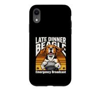 Funny Late Dinner Beagle Emergency Broadcast Case for iPhone XR