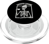 Funny Latina Coffee Skeleton Coffee And Gossip PopSockets PopGrip for MagSafe