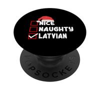 Funny Latvia Christmas Design Latvian Xmas Santa Costume PopSockets Adhesive PopGrip