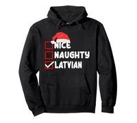 Funny Latvia Christmas Design Latvian Xmas Santa Costume Pullover Hoodie