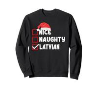 Funny Latvia Christmas Design Latvian Xmas Santa Costume Sweatshirt