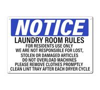Funny Laundry Room Rules Metal Tin Sign,For Residents Use Only We Are Not Responsible For Lost Retro Iron Painting Bathroom Home Washroom Pub Bar Deco Wall Decor12x16 Inches