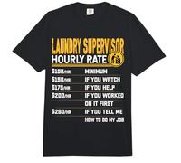 Funny Laundry Supervisor Hourly Rate Comfort Colors Adult Heavyweight T-Shirt