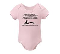 Funny Lawyer Cotton Baby Bodysuit Cute Onesies Infant Baby Romper, 3months,White Light Pink-style 6months