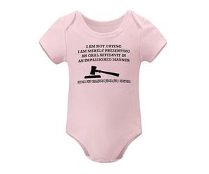 Funny Lawyer Cotton Baby Bodysuit Cute Onesies Infant Baby Romper, 3months,White Light Pink-style 6months