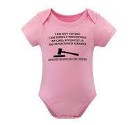 Funny Lawyer Cotton Baby Bodysuit Cute Onesies Infant Baby Romper, 3months,White Pink-style 24months