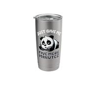 Funny Lazy Animal - Give Me Five More Minutes - Lazy Panda Stainless Steel Insulated Tumbler