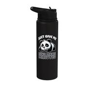 Funny Lazy Animal - Give Me Five More Minutes - Lazy Panda Stainless Steel Insulated Water Bottle