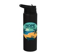 Funny Lazy Bored Cat for Cat Mom Cat Dad Cat Lover No Meme Stainless Steel Insulated Water Bottle